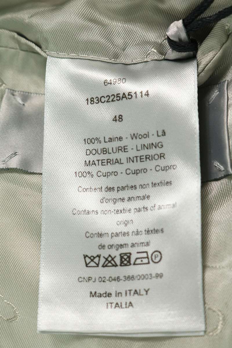 DIOR Wool Striped Vest Gray Size M