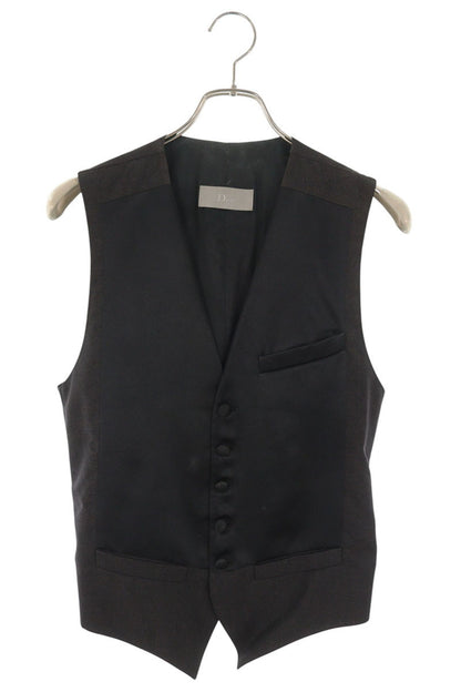 Dior HOMME 08SS Wool Gilet Vest Black Size 44