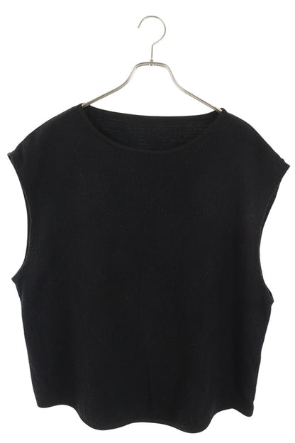 Porter Classic Sashiko Crew Neck Cotton Vest Black Size 2