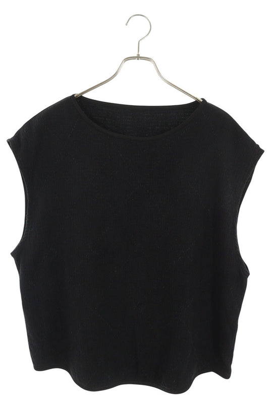Porter Classic Sashiko Crew Neck Cotton Vest Black Size 2