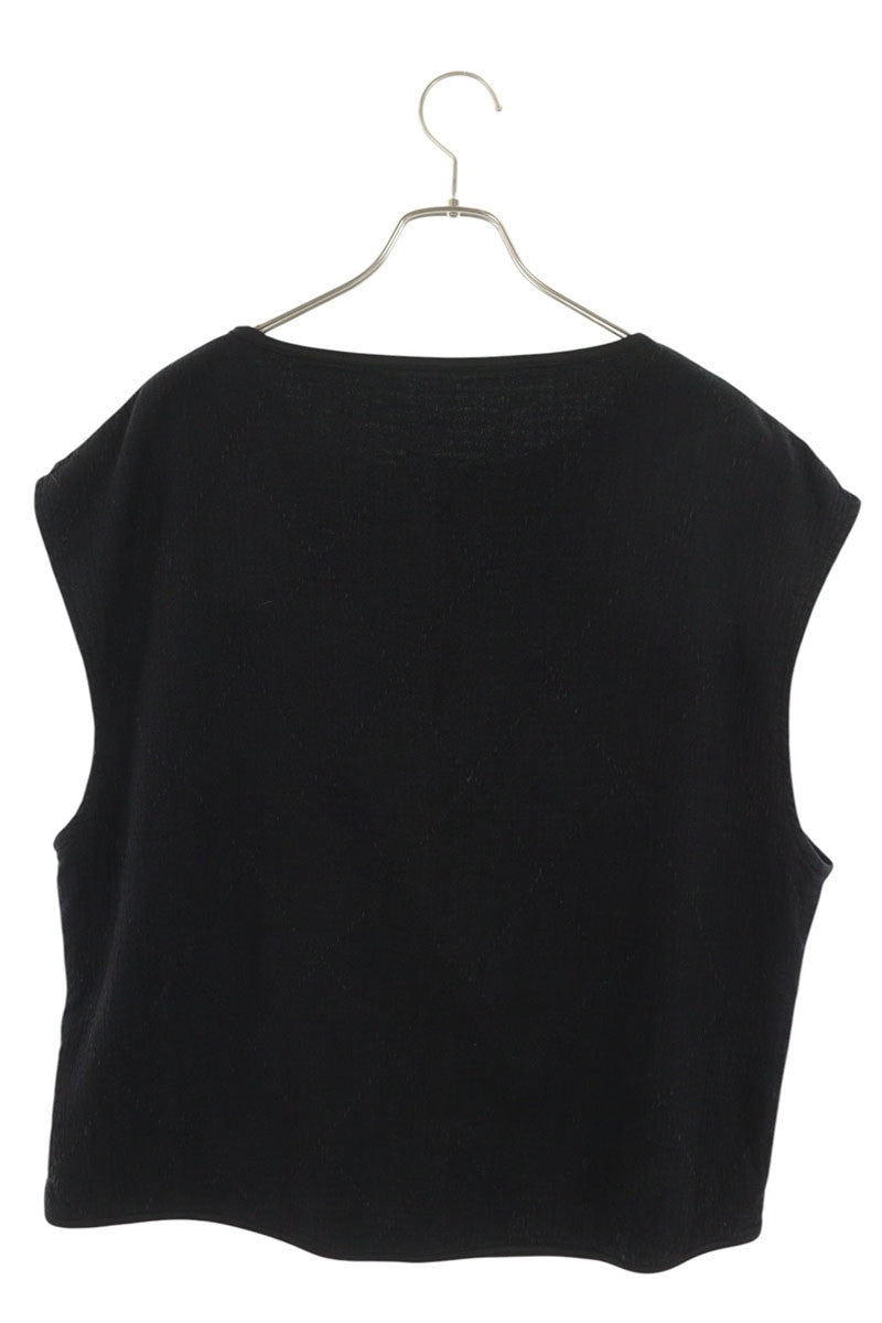 Porter Classic Sashiko Crew Neck Cotton Vest Black Size 2