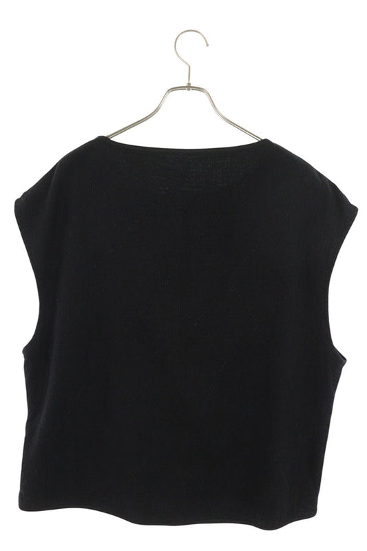 Porter Classic Sashiko Crew Neck Cotton Vest Black Size 2