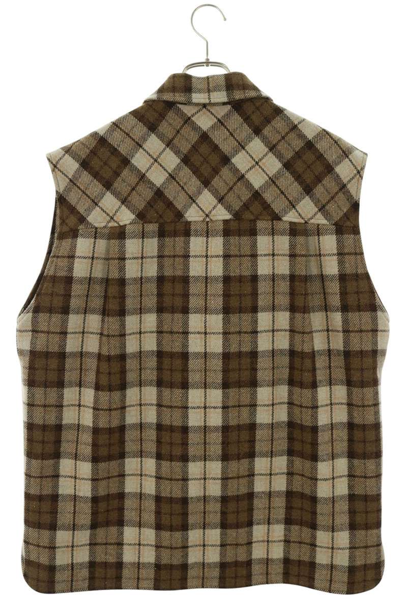 miumiu Check Oversized Vest Brown Size 42