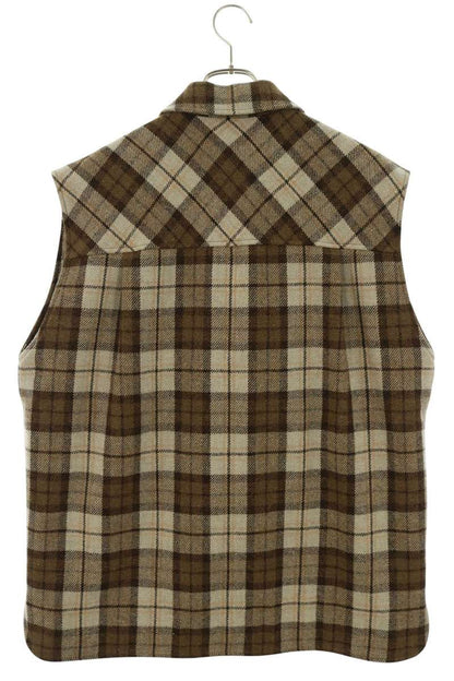 miumiu Check Oversized Vest Brown Size 42