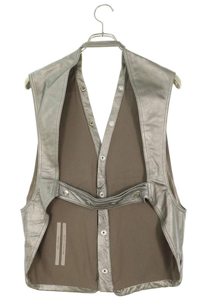 Rick Owens 25SS LBAM Leather Cargo Vest Silver Size 48
