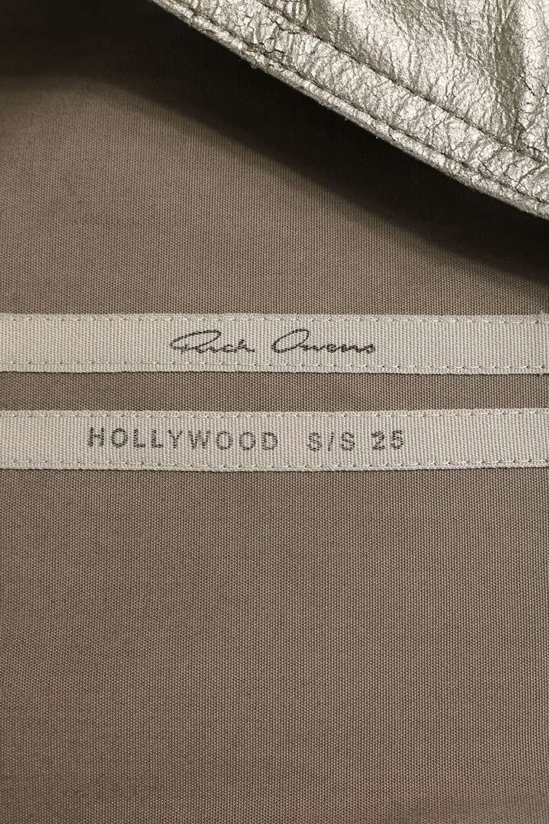 Rick Owens 25SS LBAM Leather Cargo Vest Silver Size 48