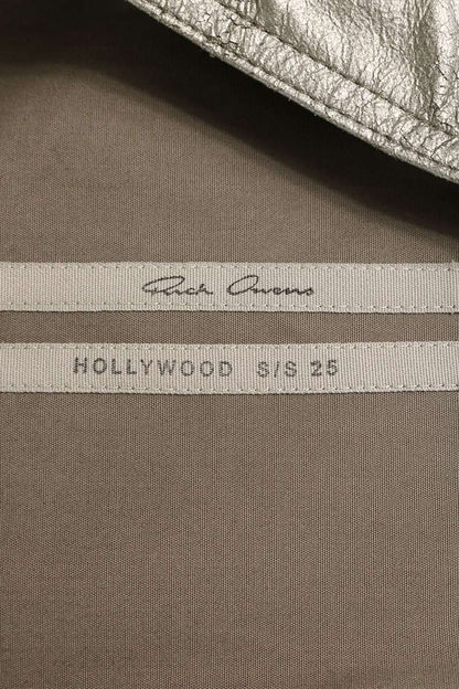 Rick Owens 25SS LBAM Leather Cargo Vest Silver Size 48