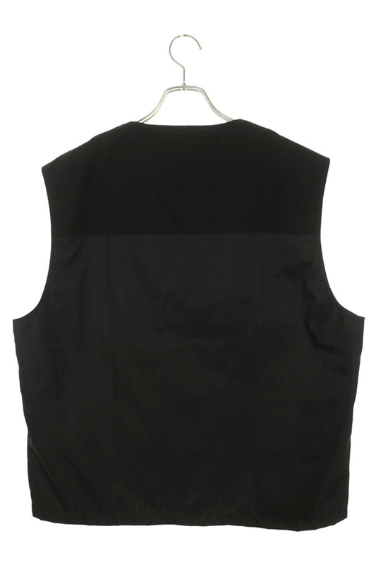 PRADA Triangle Logo Nylon Canvas Vest Black Size XL