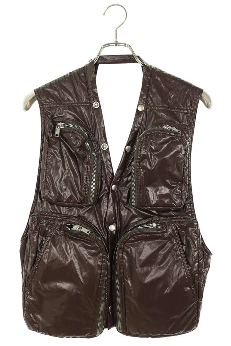 Rick Owens Coated Cargo Vest Brown Size 48