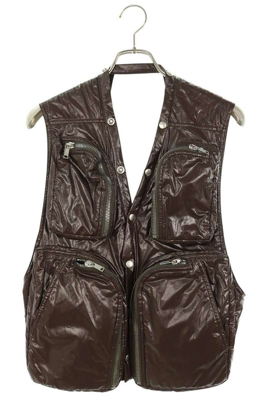 Rick Owens Coated Cargo Vest Brown Size 48