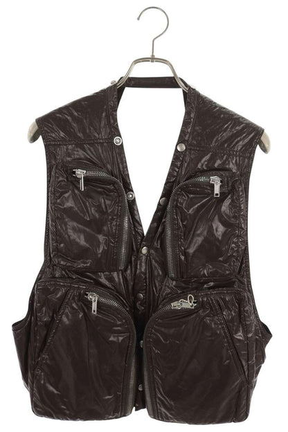 Rick Owens SS13 Coated Cotton Cargo Vest Brown Size 52