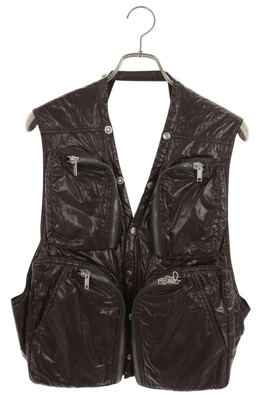 Rick Owens SS13 Coated Cotton Cargo Vest Brown Size 52
