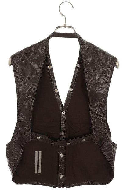 Rick Owens SS13 Coated Cotton Cargo Vest Brown Size 52