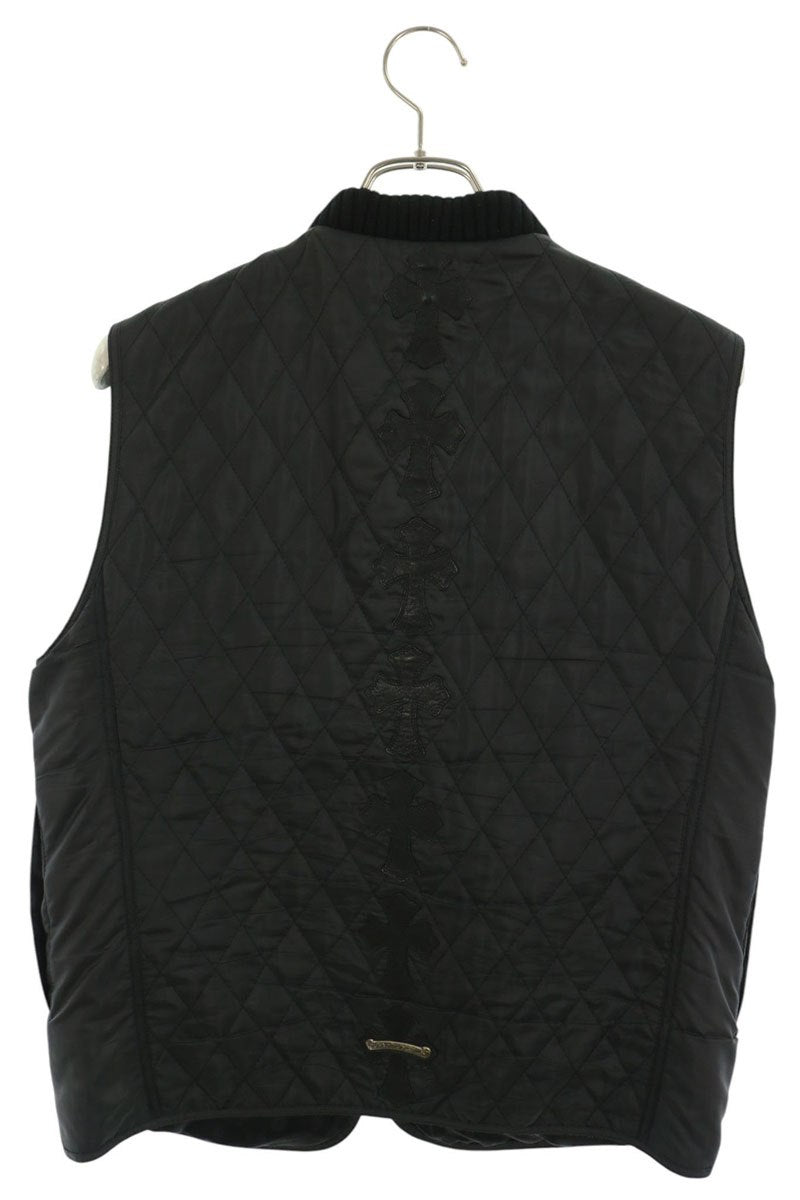Chrome Hearts Papa Vest Cemetery Cross Quilted Vest Size M