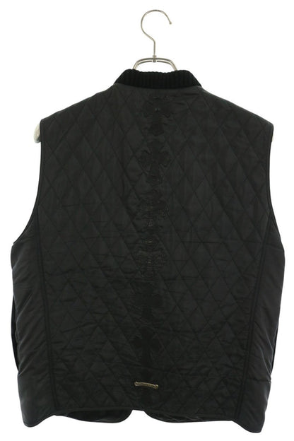 Chrome Hearts Papa Vest Cemetery Cross Quilted Vest Size M