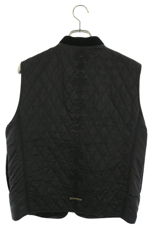 Chrome Hearts Papa Vest Cemetery Cross Quilted Vest Size M