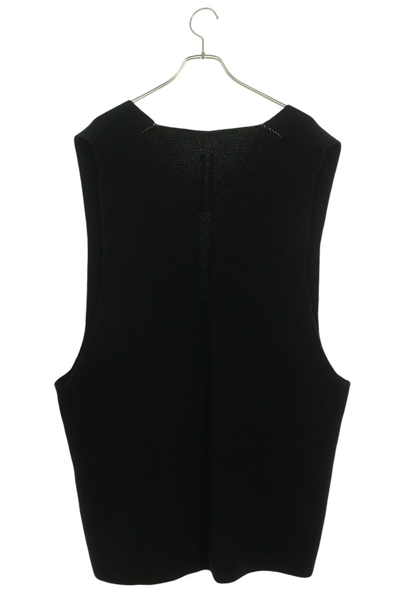 Rick Owens 24AW Deep V-Neck Cashmere Knit Vest Black Size M