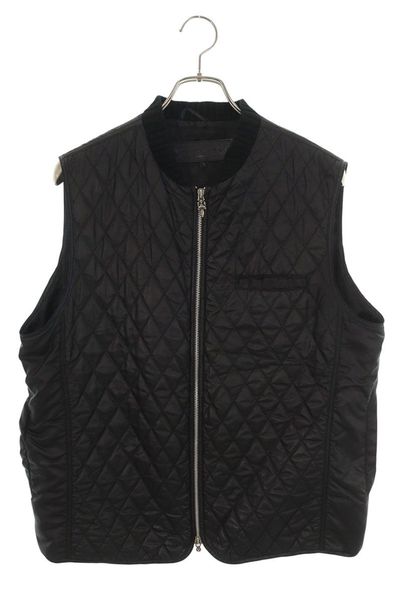 Chrome Hearts Papa Cross Patch Nylon Vest Black Size L