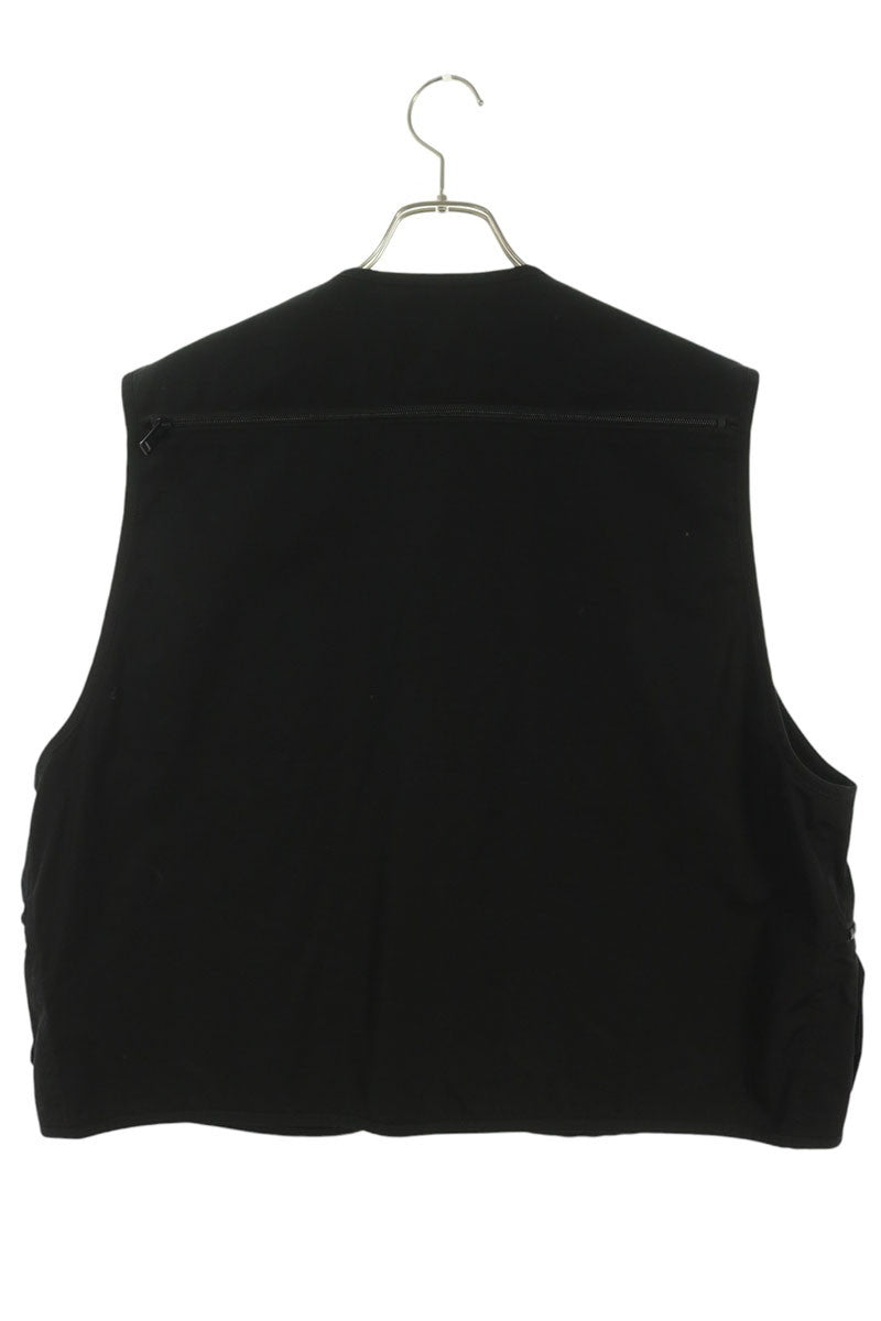 PRADA Re-Nylon Triangle Plate Utility Vest Black Size L