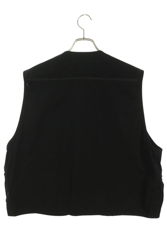 PRADA Re-Nylon Triangle Plate Utility Vest Black Size L