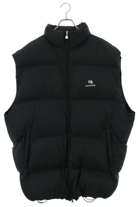BALENCIAGA Sporty B Cozy Padded Vest Black Size S