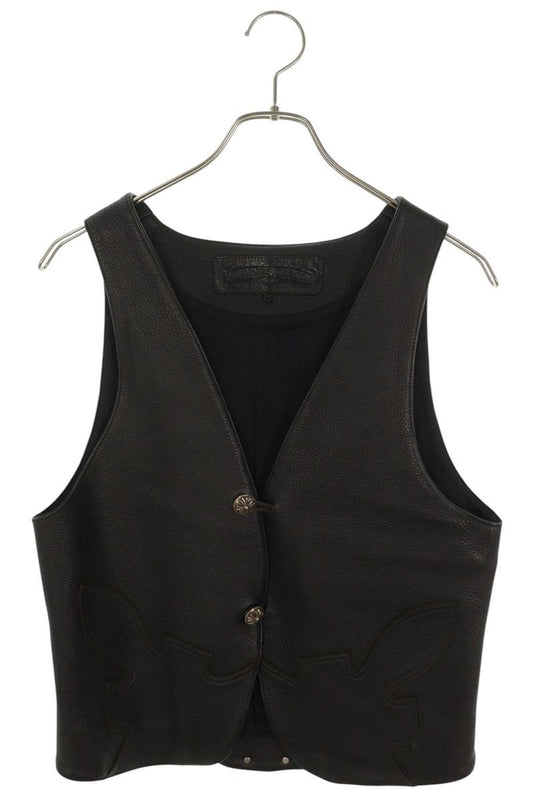 Chrome Hearts Fleur Knee Leather Vest Size S