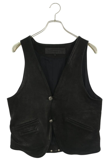 Chrome Hearts Classic 2B Floral Ball Leather Vest Size M