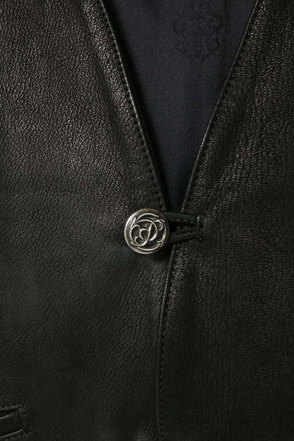 Chrome Hearts Classic 2B Floral Ball Leather Vest Size M