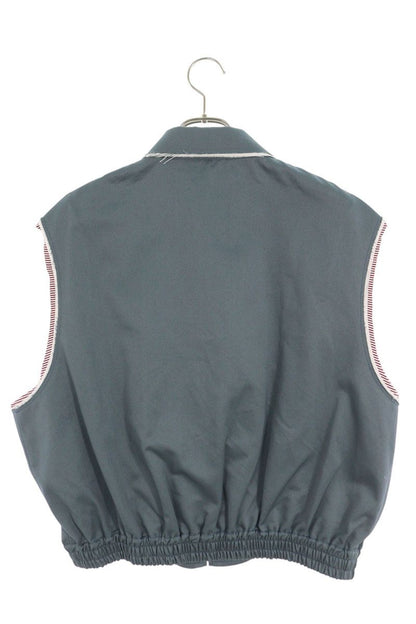 miumiu Logo Embroidered Zip Vest Multi Size 42