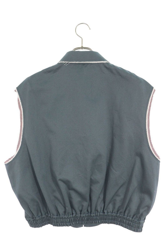 miumiu Logo Embroidered Zip Vest Multi Size 42