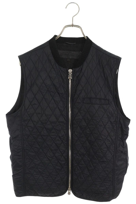 Chrome Hearts Papa Cemetery Cross Quilted Nylon Vest Size M