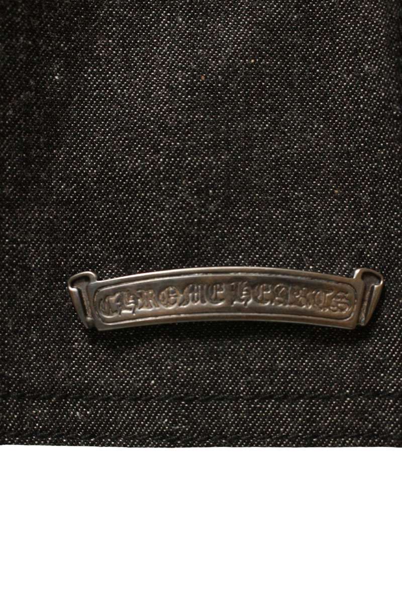 Chrome Hearts Cemetery Cross Patch Denim Apron Black