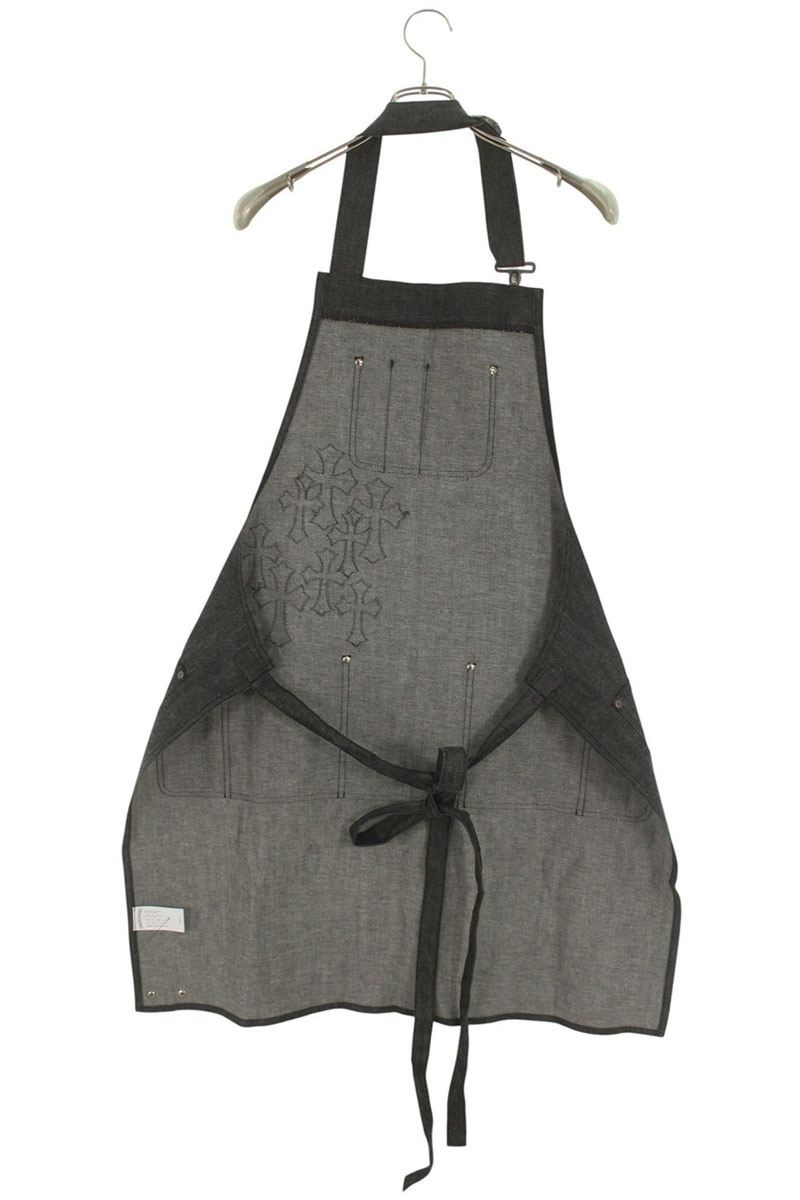 Chrome Hearts Cemetery Cross Patch Denim Apron