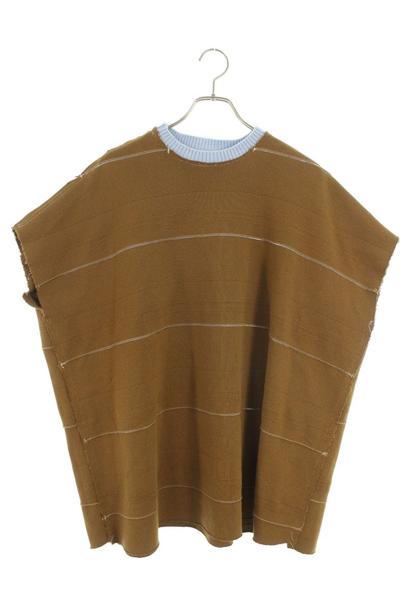 Camiel Fortgens Brown Cotton Sleeveless Knit Top Size M