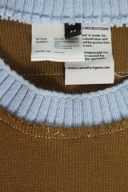 Camiel Fortgens Brown Cotton Sleeveless Knit Top Size M