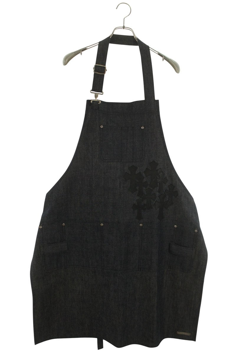 Chrome Hearts Cemetery Cross Patch Denim Apron Multi