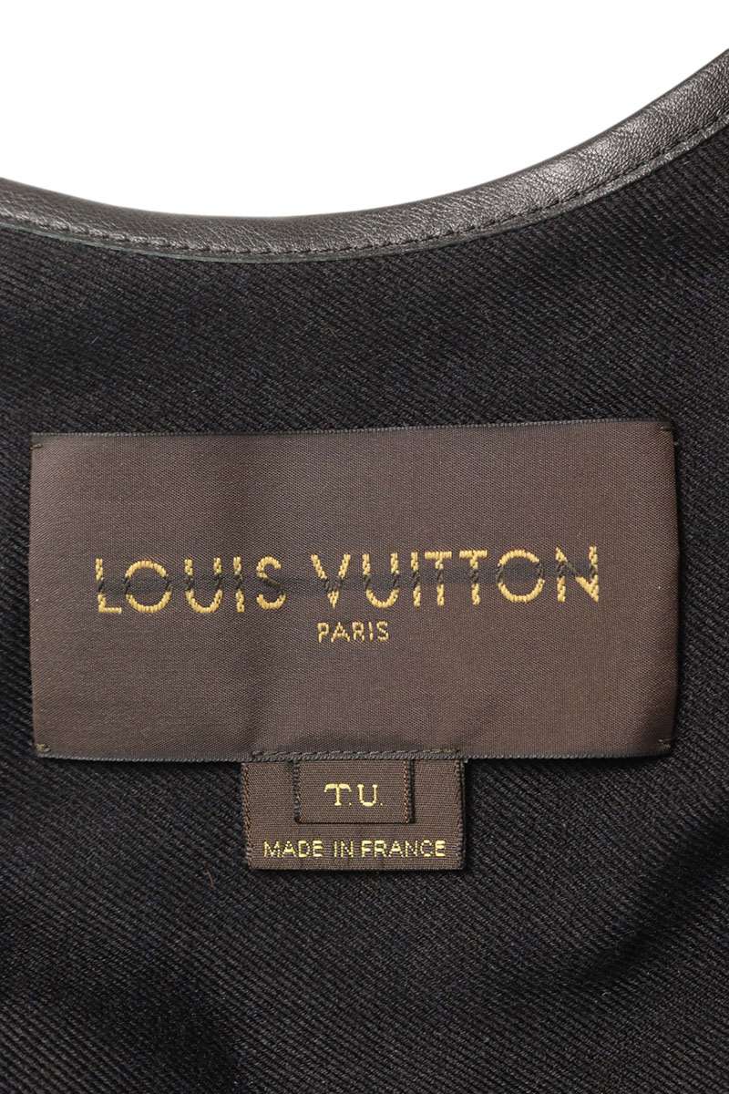 Louis Vuitton 14SS Silk Cashmere Poncho Blue x Black Size TU