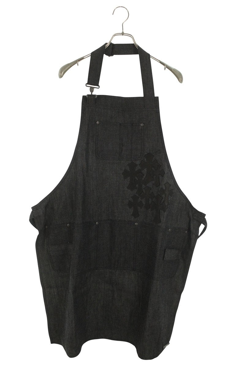 Chrome Hearts Cemetery Cross Patch Denim Apron