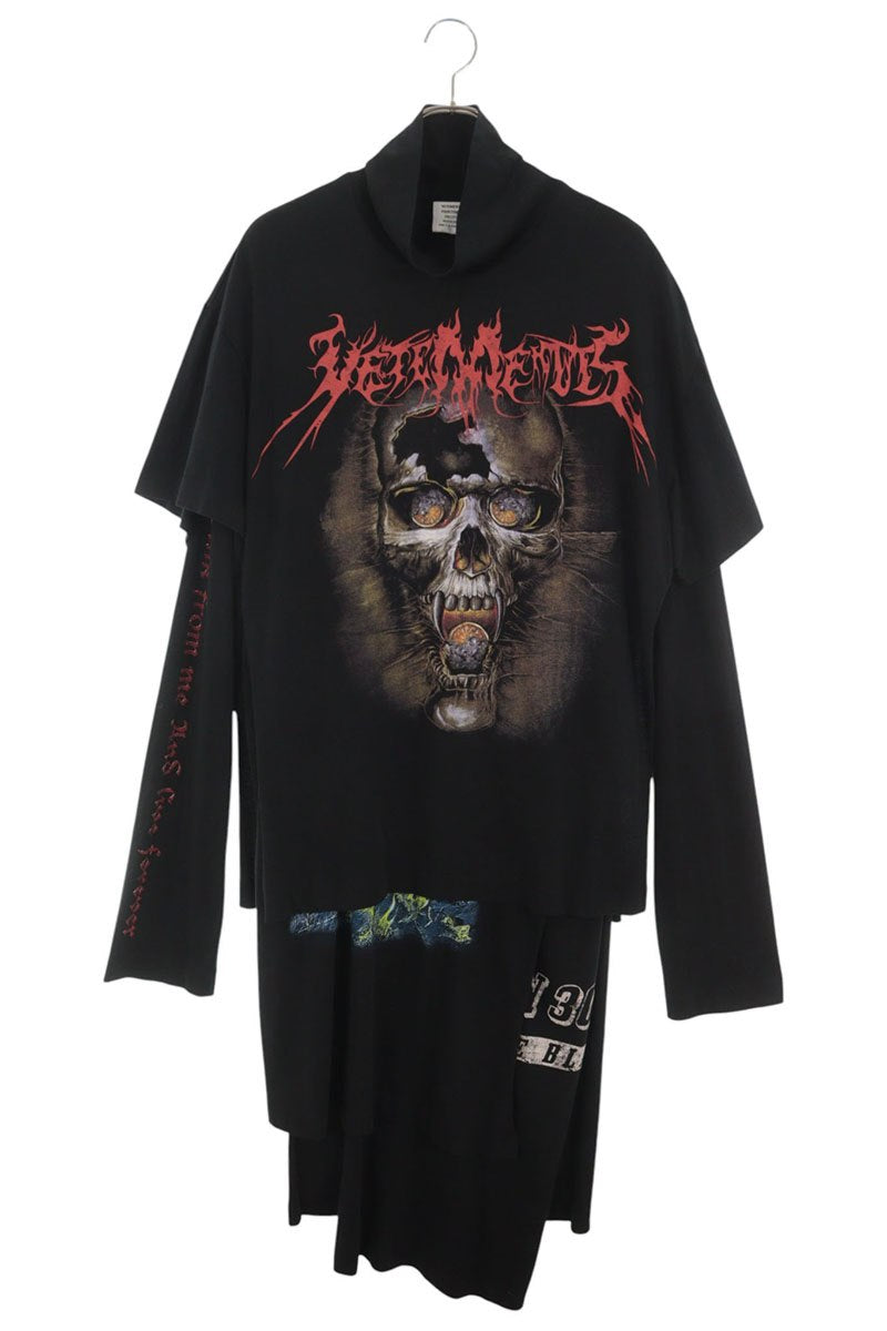 VETEMENTS Skull Layered T-Shirt Dress Size XS