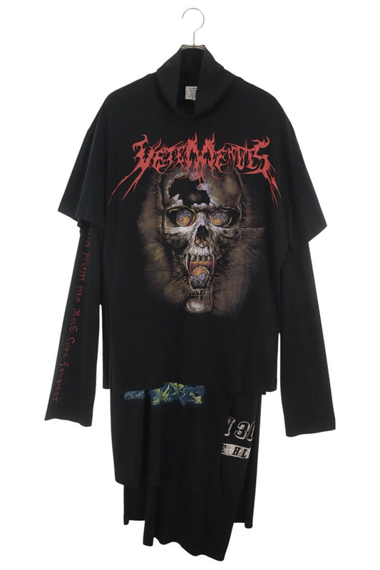 VETEMENTS Skull Layered T-Shirt Dress Size XS