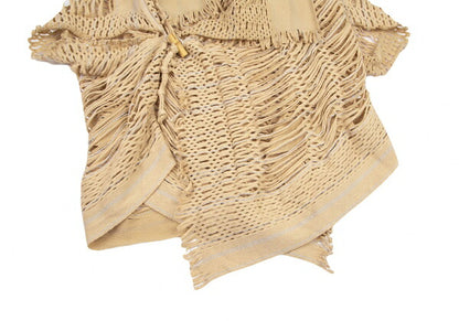 ISSEY MIYAKE A.POC INSIDE Toggle Button Jacket Beige Size 2