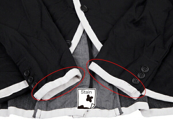 BLACK COMME des GARCONS Wrinkle Dye Jacket Black Size M