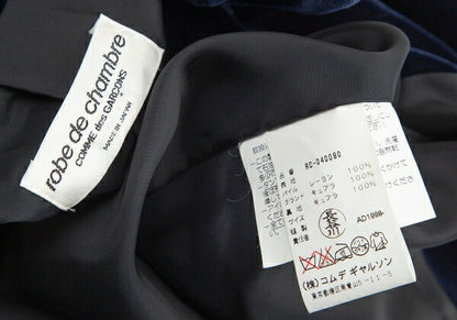 robe de chambre COMME des GARCONS Velvet Coat Navy Size M