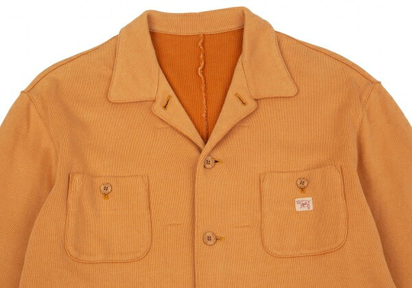 Papas Cotton One-Point Embroidery Light Orange Jacket Size 48M