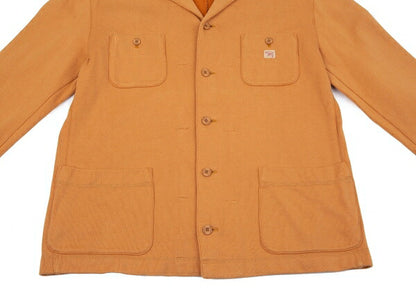 Papas Cotton One-Point Embroidery Light Orange Jacket Size 48M