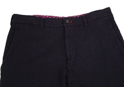 COMME des GARCONS HOMME Navy Wool Shrunken Pants Size S