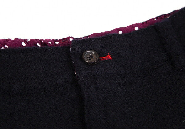 COMME des GARCONS HOMME Navy Wool Shrunken Pants Size S