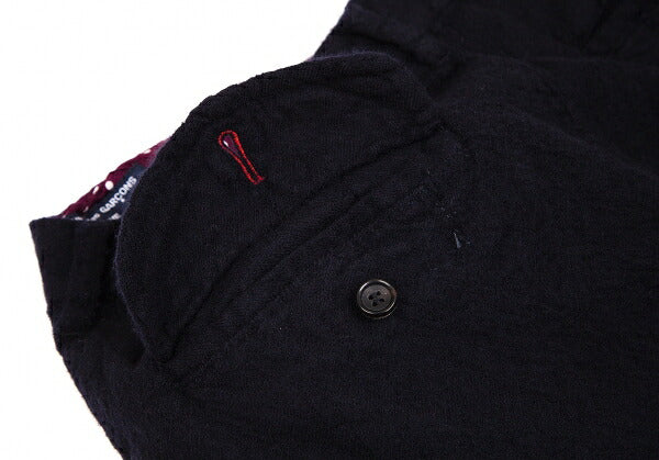 COMME des GARCONS HOMME Navy Wool Shrunken Pants Size S
