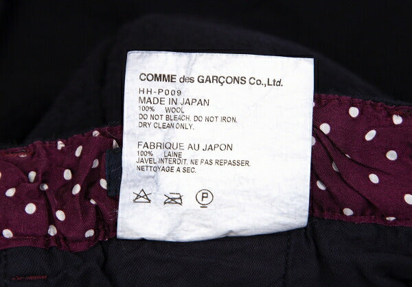 COMME des GARCONS HOMME Navy Wool Shrunken Pants Size S