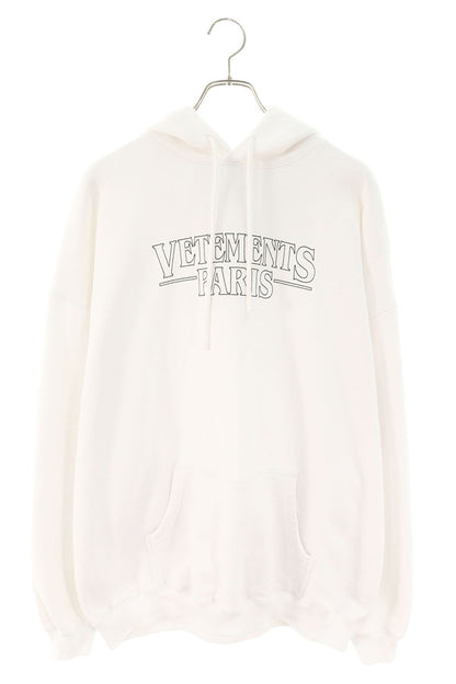 Vetements 23AW WHITE PARIS Logo Print Hoodie White Size S